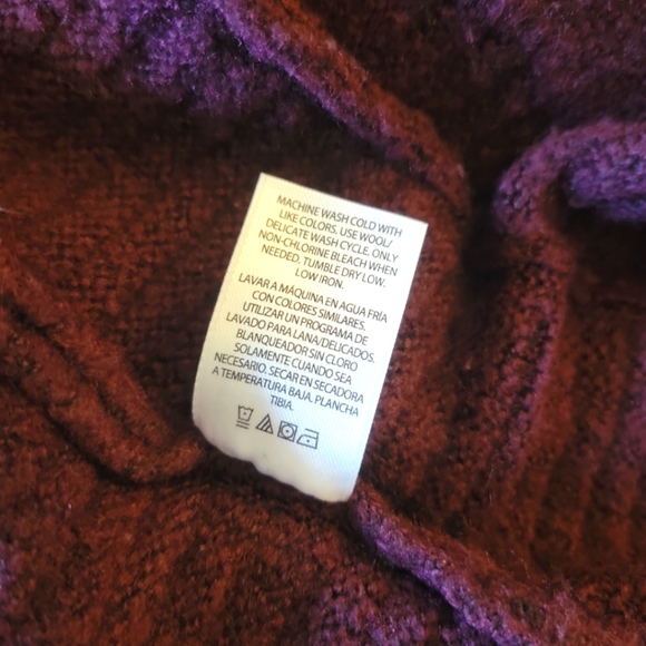 Womens plus 1X Terra & Sky plum autumn color long open front duster cardigan - Picture 11 of 11